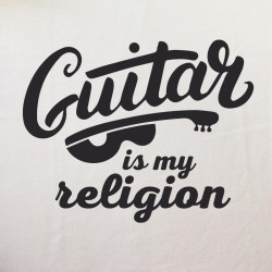 Guitar is my religion - rocker tshirt
