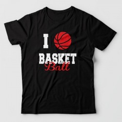 tee shirt imprimé sport - I love basket